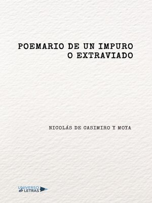 cover image of Poemario de un impuro o extraviado